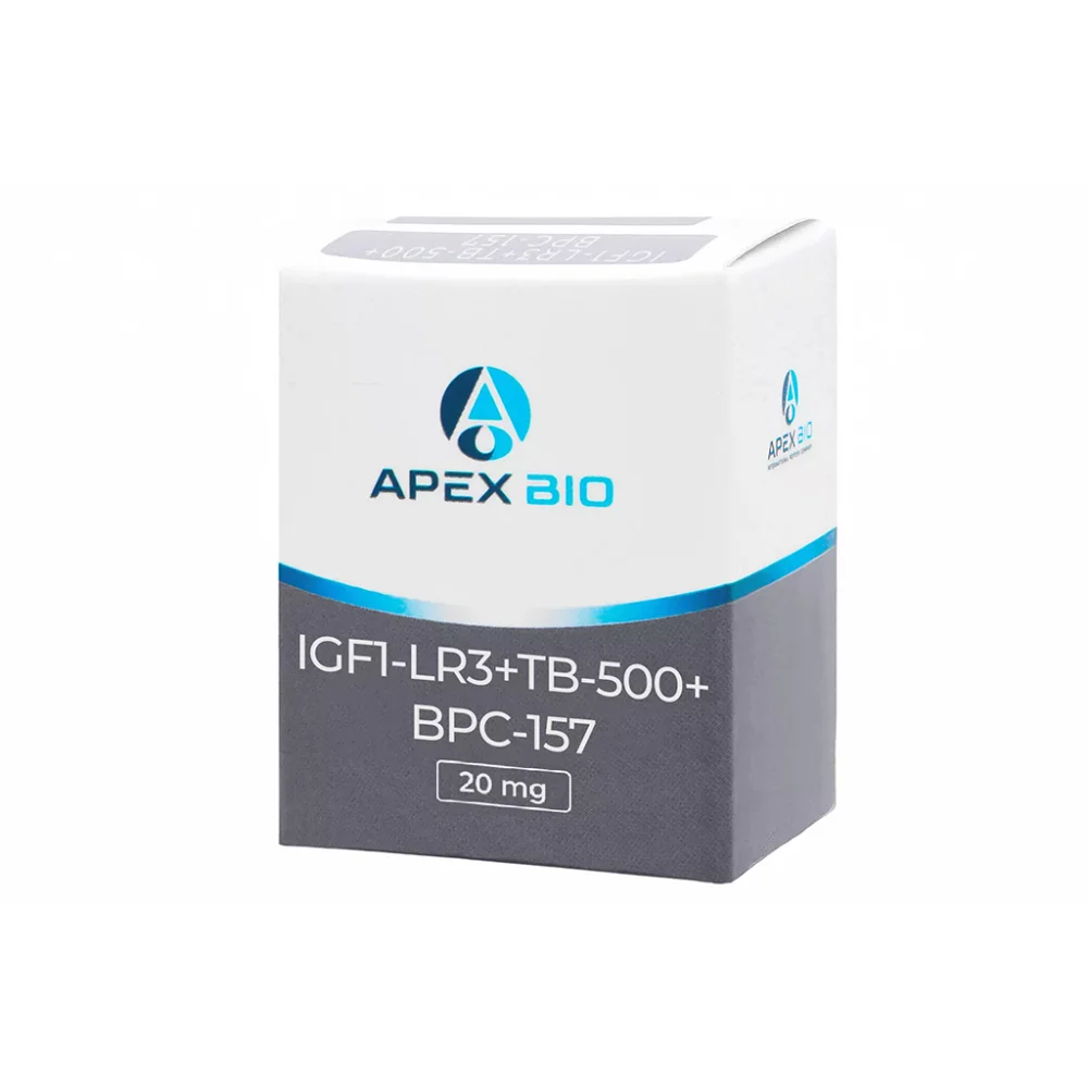 Apex Bio IGF1-LR3 + TB-500 + BPC-157 Onarım ve Kas Gelişim Kompleksi 20 mg Apex Bio IGF1-LR3 + TB-500 + BPC-157 Onarım ve Kas Gelişim Kompleksi 20 mg - Detay Görseli