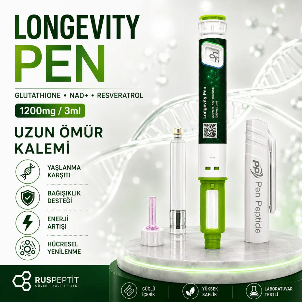 Longevity Pen Glutathione, NAD+, Resveratrol 1200mg/3ml Longevity Pen Glutathione, NAD+, Resveratrol 1200mg/3ml - Detay Görseli