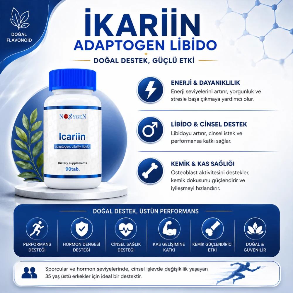 Noxygen Icariin 500 mg / 90 Tablet Noxygen Icariin 500 mg / 90 Tablet - Detay Görseli