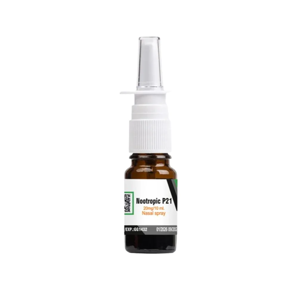 P21 Nootropic 20mg/10ml Burun Spreyi P21 Nootropic 20mg/10ml Burun Spreyi - Araştırma Peptiti Referans Standardı