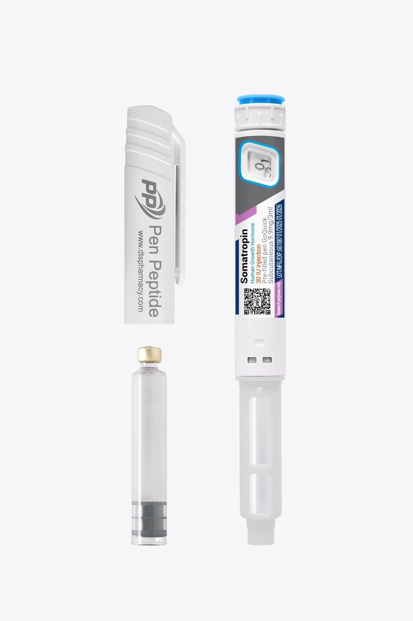 Somatropin HGH (Human Growth Hormone) 30 IU | 9.9mg Somatropin HGH (Human Growth Hormone) 30 IU | 9.9mg - Araştırma Peptiti Referans Standardı